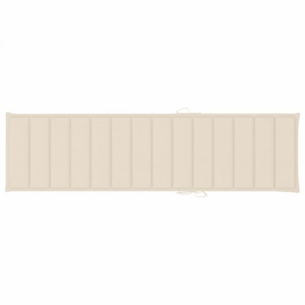 Sonnenliegen-Auflage Creme 200x50x3 cm Oxford-Gewebe