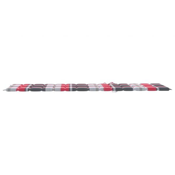 Sonnenliegen-Auflage Rot Karomuster 200x60x3 cm Oxford-Gewebe