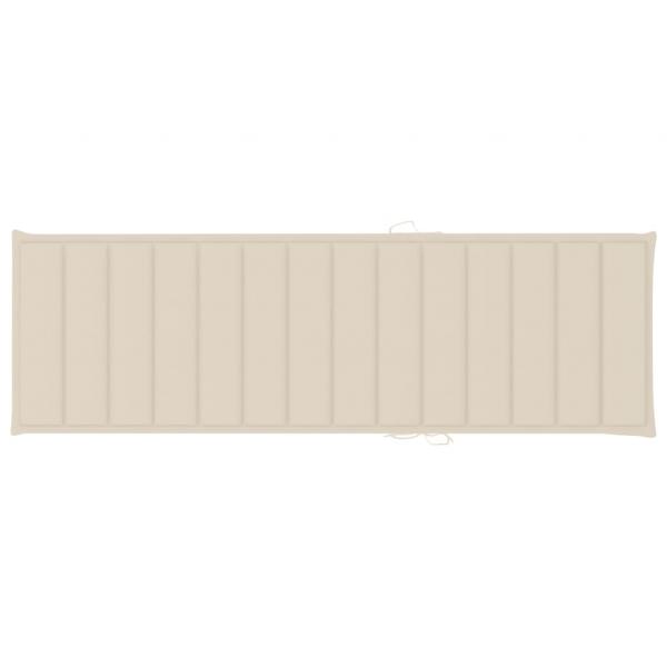 Sonnenliegen-Auflage Creme 200x70x3 cm Oxford-Gewebe