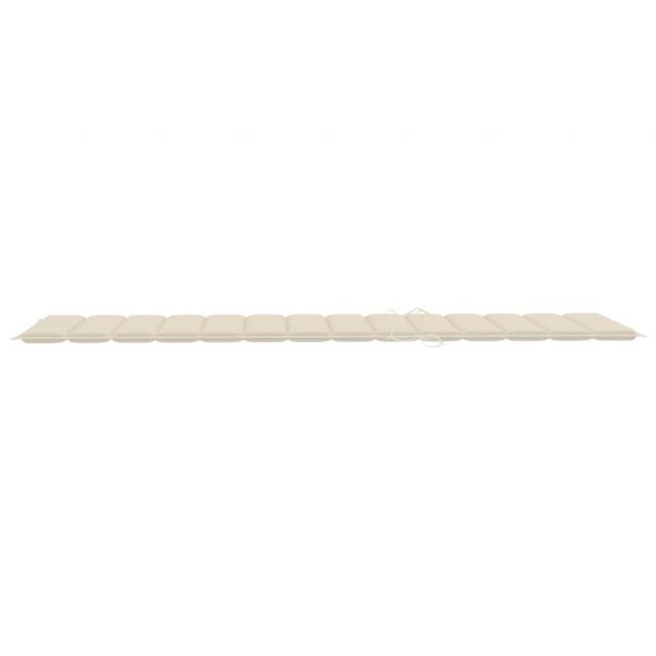 Sonnenliegen-Auflage Creme 200x70x3 cm Oxford-Gewebe