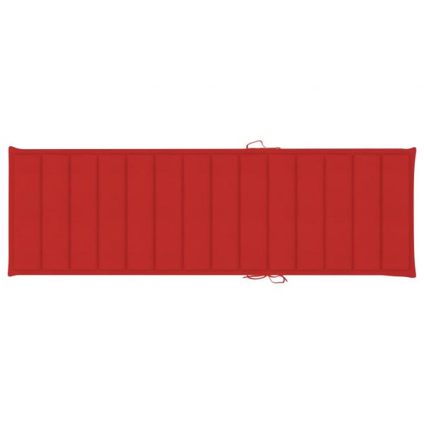 Sonnenliegen-Auflage Rot 200x70x3 cm Oxford-Gewebe