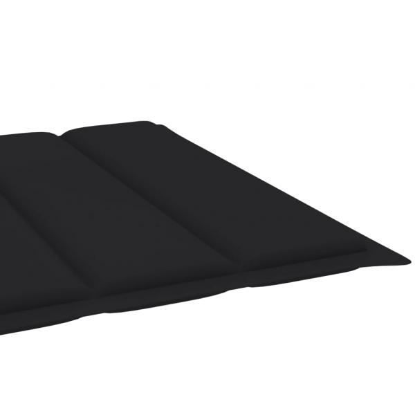 Sonnenliegen-Auflage Schwarz 200x70x3 cm Oxford-Gewebe