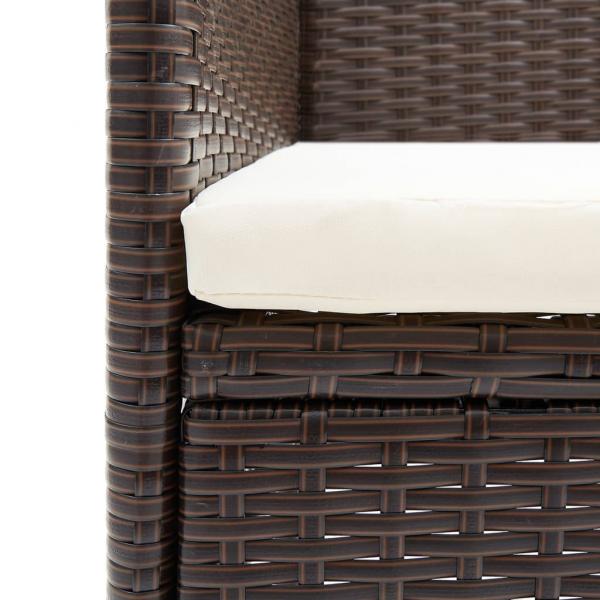 Garten-Essstühle 4 Stk. Poly Rattan Braun