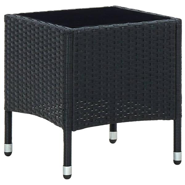 ARDEBO.de - Gartentisch Schwarz 40x40x45 cm Poly Rattan