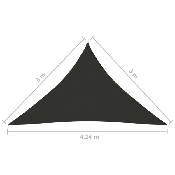 Sonnensegel Oxford-Gewebe Dreieckig 3x3x4,24 m Anthrazit