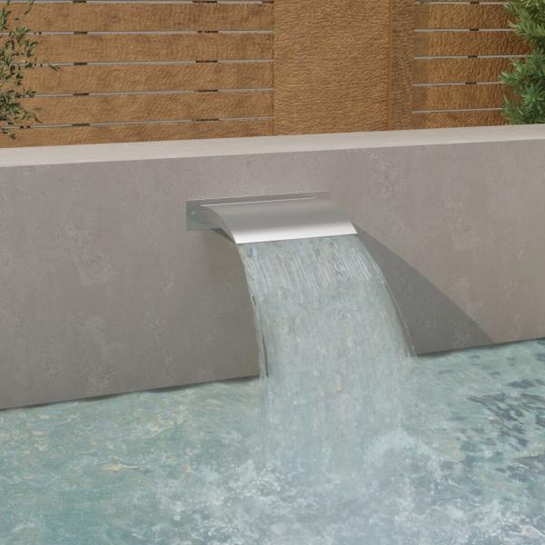 ARDEBO.de - Pool-Wasserfall Silbern 45x26x13 cm Edelstahl  