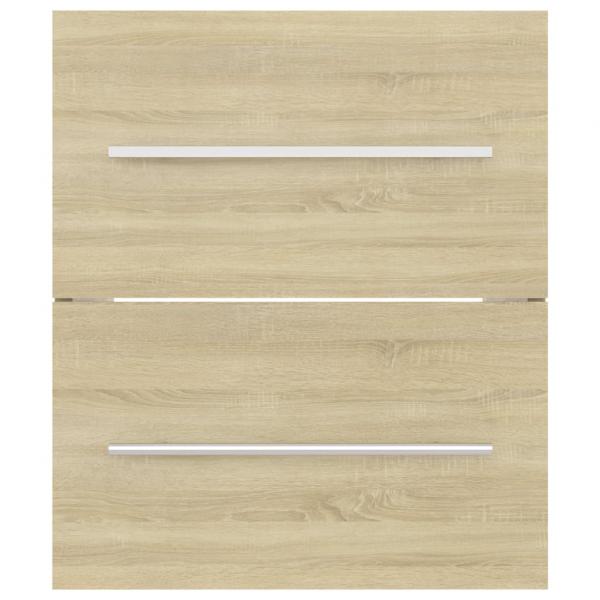 Waschbeckenunterschrank Sonoma-Eiche 41x38,5x48cm Holzwerkstoff