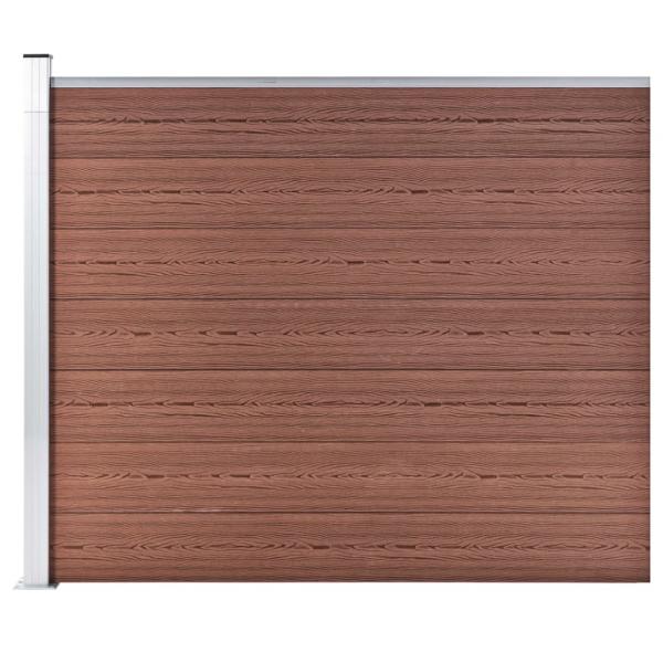 ARDEBO.de - Zaunelement WPC 175x146 cm Braun