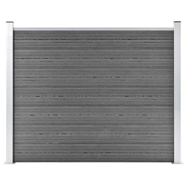 ARDEBO.de - Zaunelement WPC 180x146 cm Grau