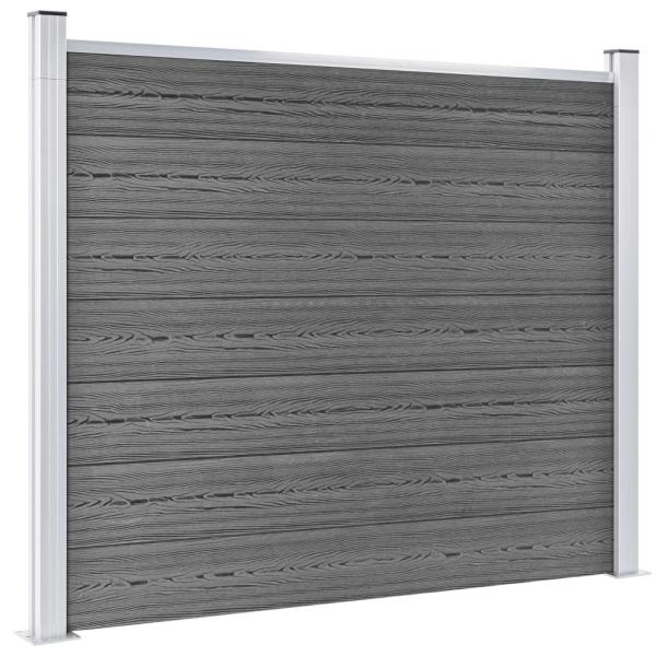 Zaunelement WPC 180x146 cm Grau