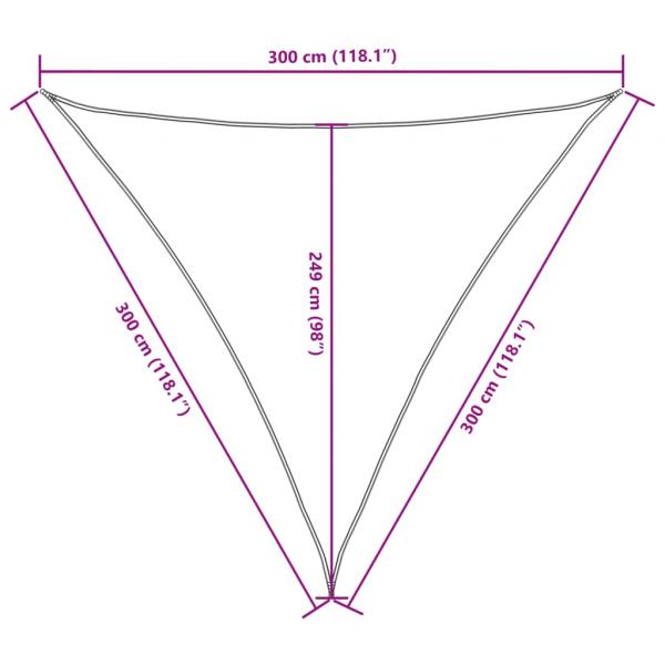 Sonnensegel Oxford-Gewebe Dreieckig 3x3x3 m Creme