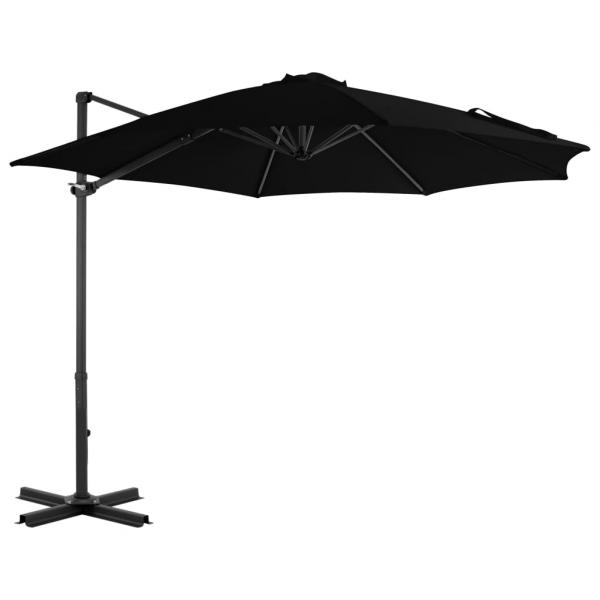 ARDEBO.de - Ampelschirm mit Aluminium-Mast Schwarz 300 cm 