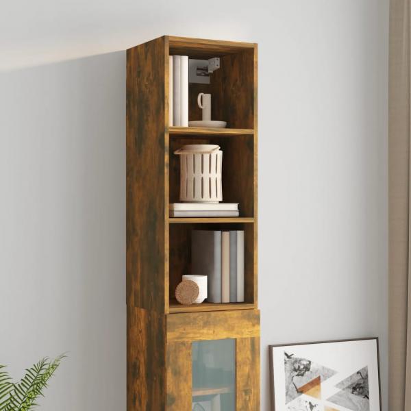 Wandschrank Räuchereiche 34,5x32,5x90 cm Holzwerkstoff