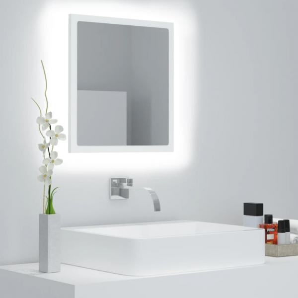 ARDEBO.de - LED-Badspiegel Weiß 40x8,5x37 cm Acryl