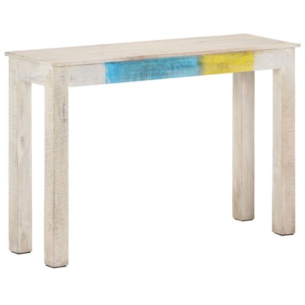 ARDEBO.de - Konsolentisch Weiß 115x35x77 cm Raues Mangoholz