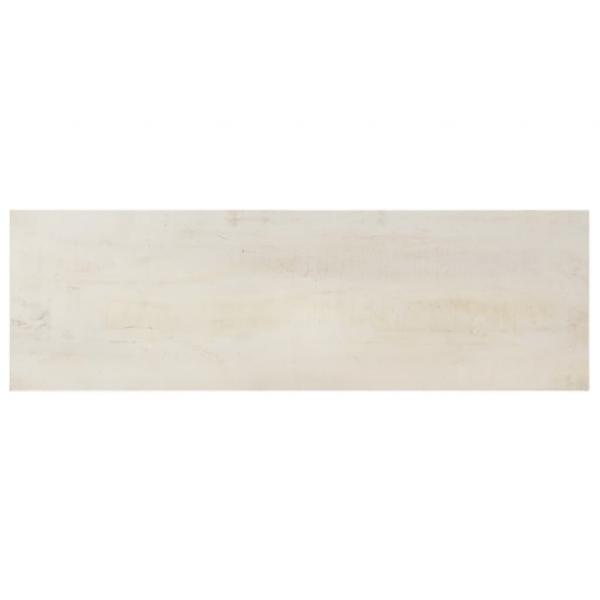 Konsolentisch Weiß 115x35x77 cm Raues Mangoholz