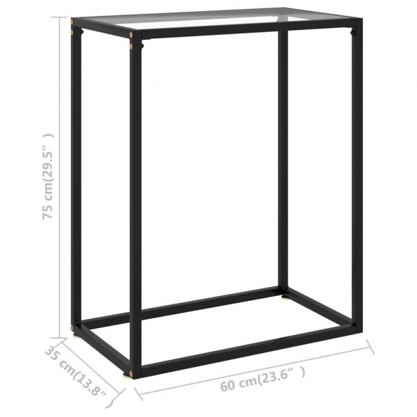 Konsolentisch Transparent 60x35x75 cm Hartglas