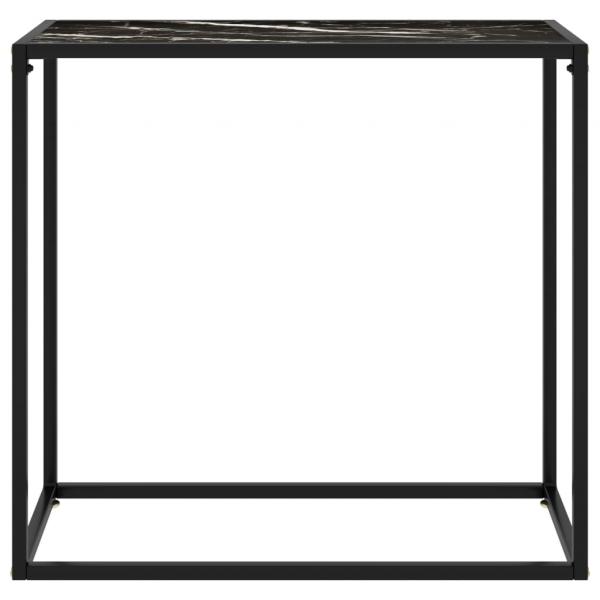 Konsolentisch Schwarz 80x35x75 cm Hartglas