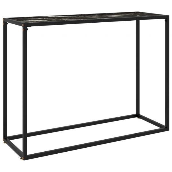 ARDEBO.de - Konsolentisch Schwarz 100x35x75 cm Hartglas