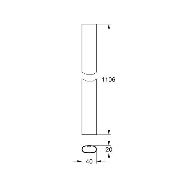 GROHE Rainshower Smartcontrol Ersatzrohr für Duschsysteme, chrom (48350000)