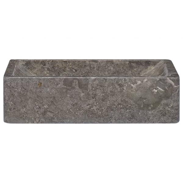 Waschbecken 45x30x12 cm Marmor Hochglanz-Grau 