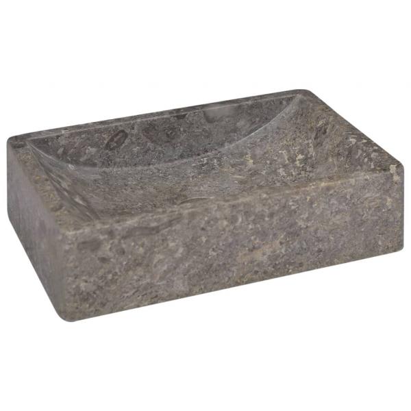 Waschbecken 45x30x12 cm Marmor Hochglanz-Grau 