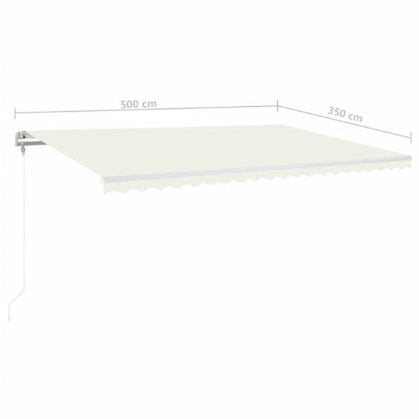 Automatische Markise mit LED & Windsensor 500x350 cm Creme