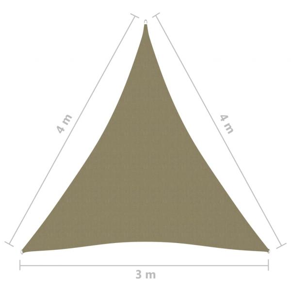 Sonnensegel Oxford-Gewebe Dreieckig 3x4x4 m Beige