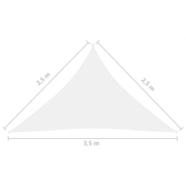 Sonnensegel Oxford-Gewebe Dreieckig 2,5x2,5x3,5 m Weiß