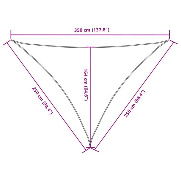 Sonnensegel Oxford-Gewebe Dreieckig 2,5x2,5x3,5 m Weiß