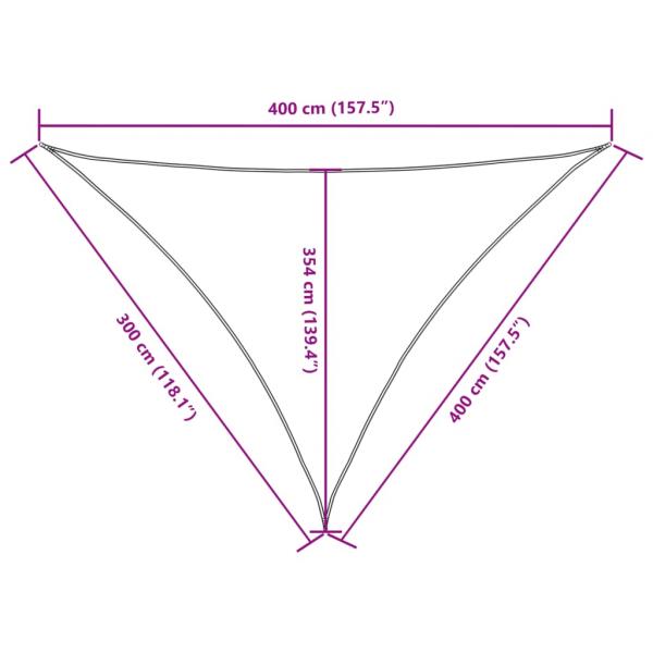 Sonnensegel Oxford-Gewebe Dreieckig 3x4x4 m Weiß