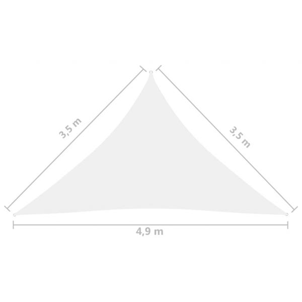 Sonnensegel Oxford-Gewebe Dreieckig 3,5x3,5x4,9 m Weiß