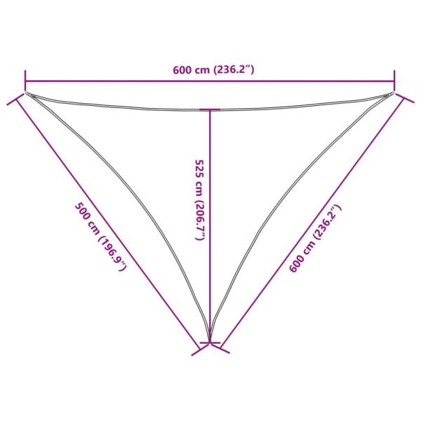 Sonnensegel Oxford-Gewebe Dreieckig 5x6x6 m Weiß