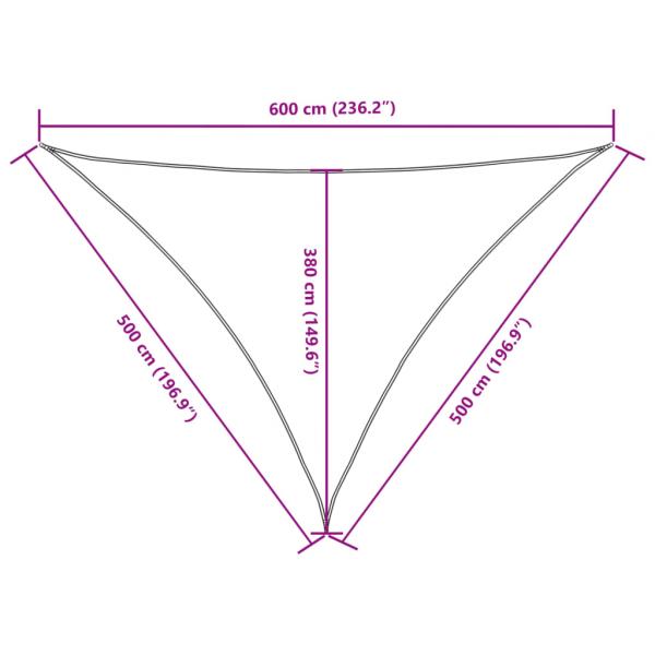 Sonnensegel Oxford-Gewebe Dreieckig 5x5x6 m Weiß