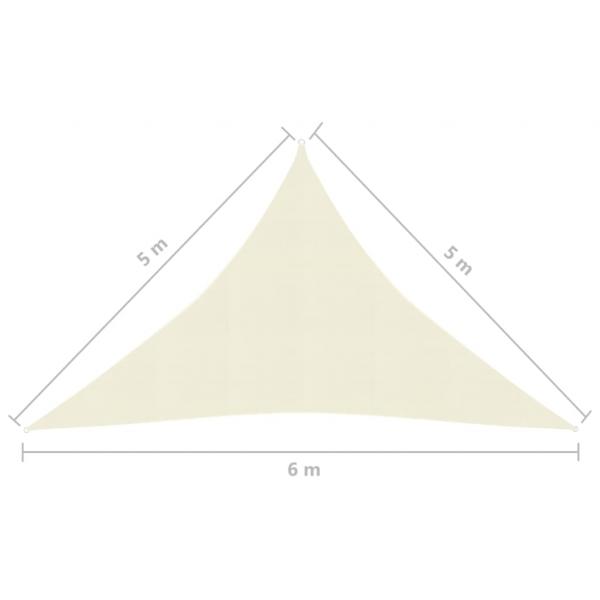 Sonnensegel 160 g/m² Creme 5x5x6 m HDPE