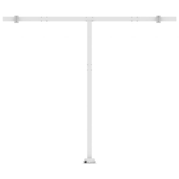 Automatische Markise mit LED Windsensor 350x250 cm Blau Weiß