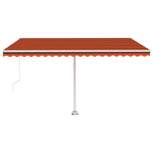 Standmarkise Manuell Einziehbar 400x300 cm Orange/Braun