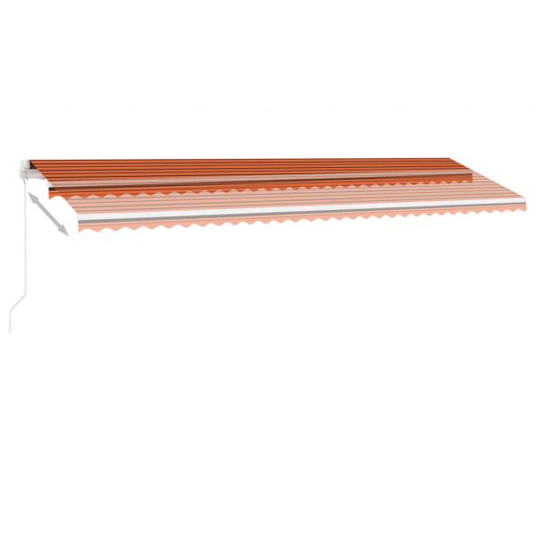 Standmarkise Manuell Einziehbar 600x300 cm Orange Braun