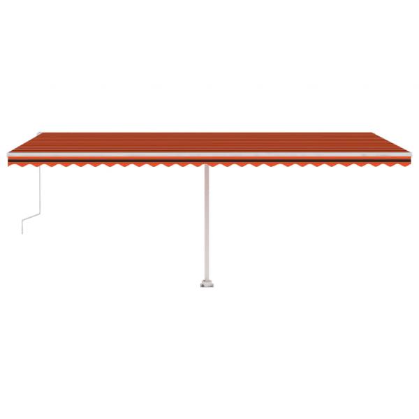 Standmarkise Automatisch 600x300 cm Orange/Braun