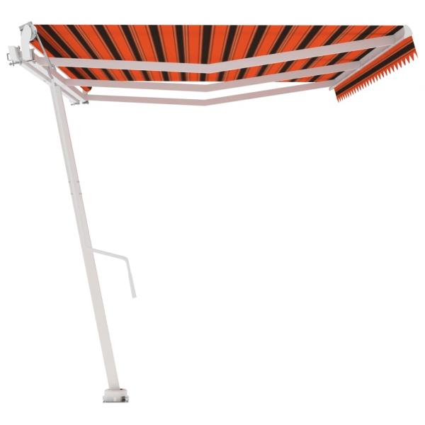 Standmarkise Automatisch 600x300 cm Orange/Braun