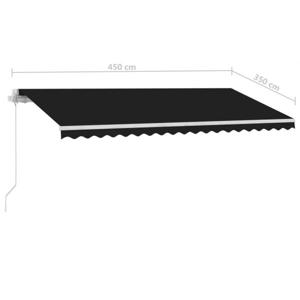 Standmarkise Manuell Einziehbar 450x350 cm Anthrazit