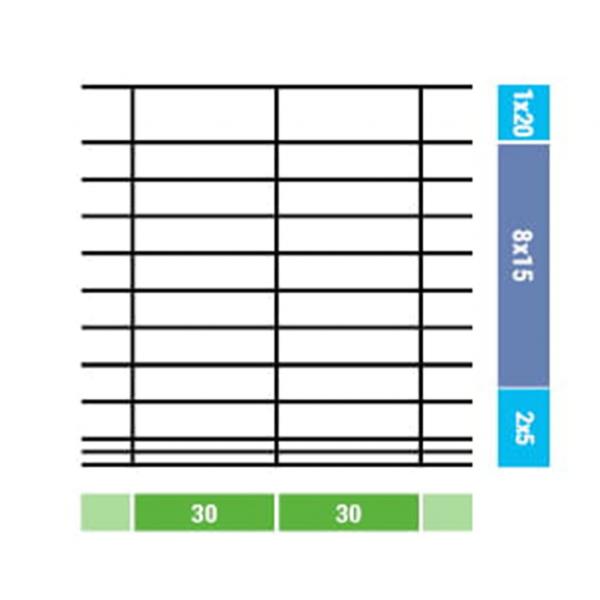 Gartenzaun Verzinkter Stahl 50x1,5 m Silbern