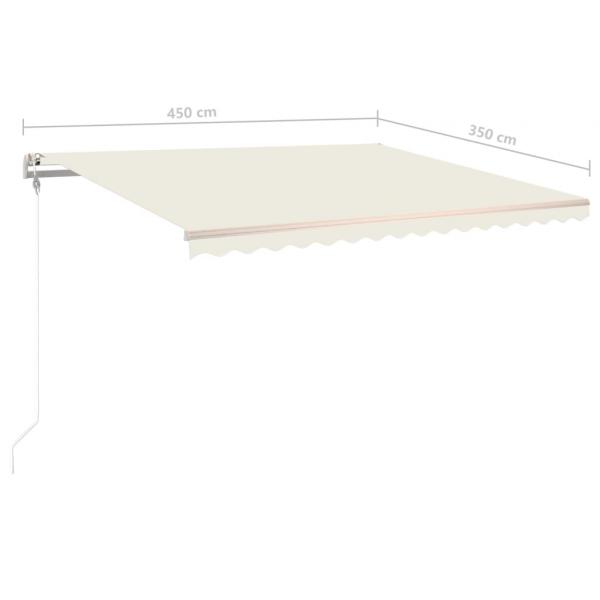 Automatische Markise mit LED & Windsensor 450x350 cm Creme