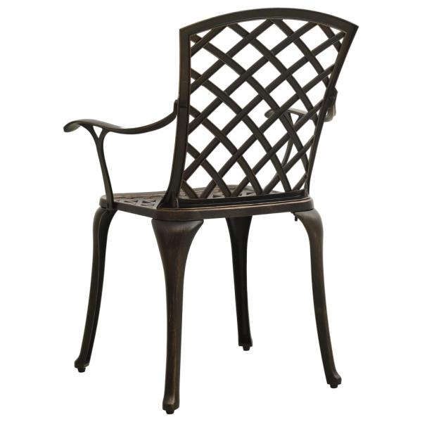 5-tlg. Bistro-Set Aluminiumguss Bronzen