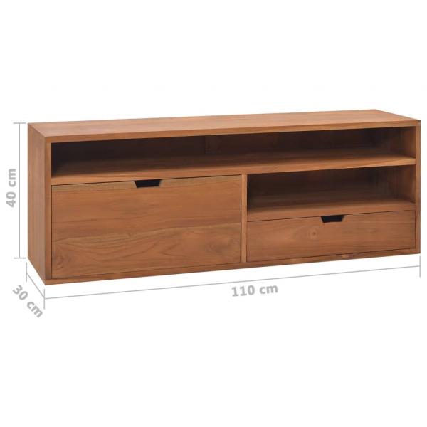 TV-Schrank 110x30x40 cm Teak Massivholz