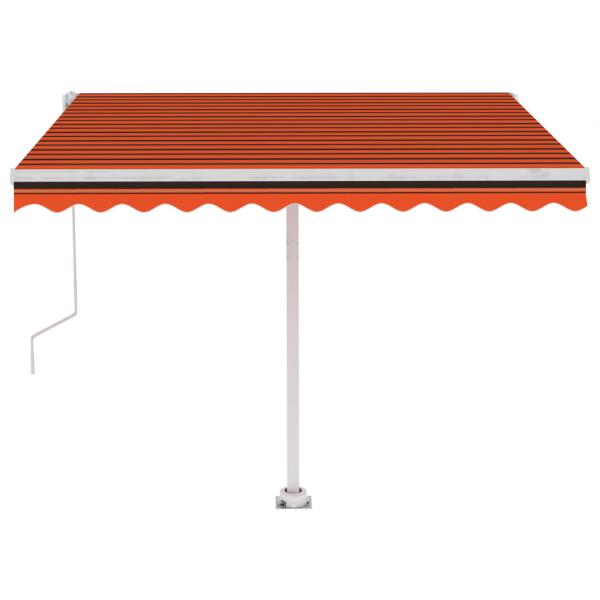 Standmarkise Automatisch 350x250 cm Orange/Braun