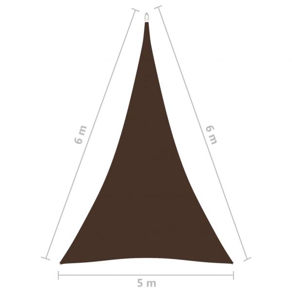 Sonnensegel Oxford-Gewebe Dreieckig 5x6x6 m Braun