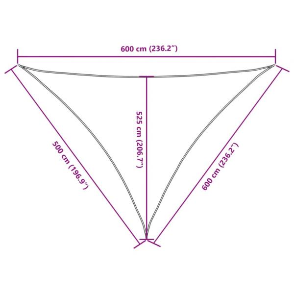 Sonnensegel Oxford-Gewebe Dreieckig 5x6x6 m Braun