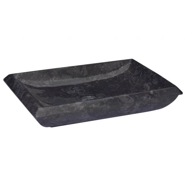 ARDEBO.de - Waschbecken Schwarz 50x35x10 cm Marmor