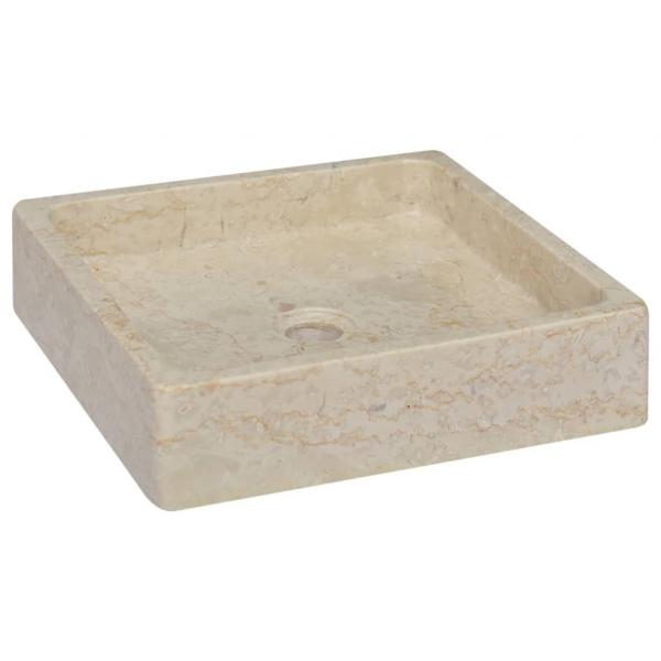 ARDEBO.de - Waschbecken Creme 40x40x10 cm Marmor